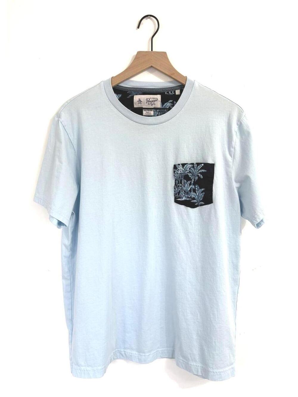 Penguin Men’s XL Cotton Palm Tree Pocket Tee - Perfect for Summer!